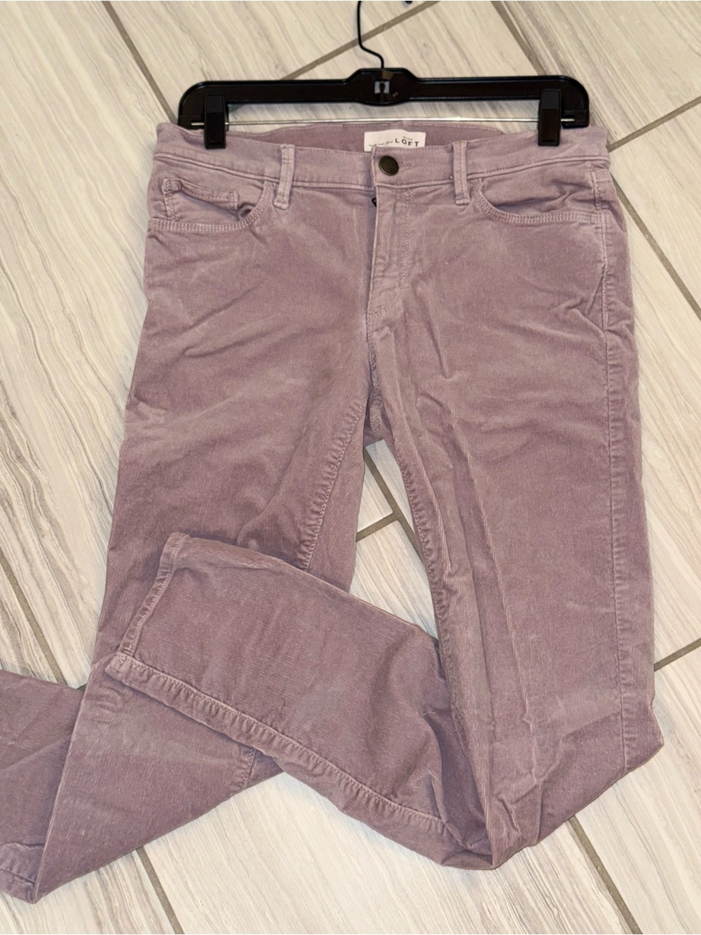 LOFT Purple Corduroy Skinny Pants Size 28